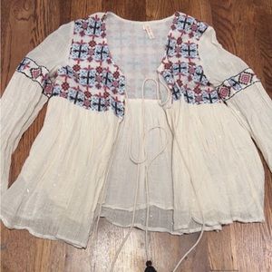 RAGA boho tie shirt with sparkles